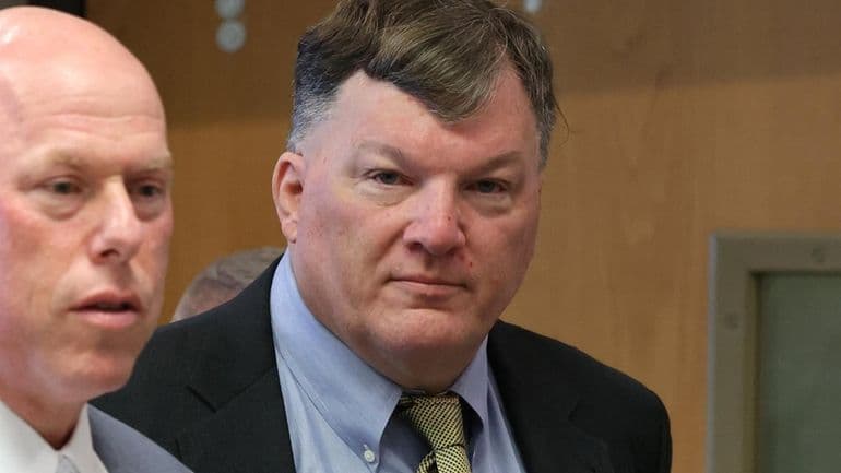 Accused Gilgo Beach serial killer Rex A. Heuermann appears in Judge Tim Mazzei’s courtroom at Suffolk County Court in Riverhead on Wednesday, Sept. 3, 2025.