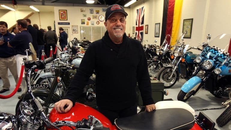 Billy Joel hosted a party in his new motorcycle shop, 20th Century Cycles in Oyster Bay.  Featured are his collection of vintage bikes. (November 6, 2010)