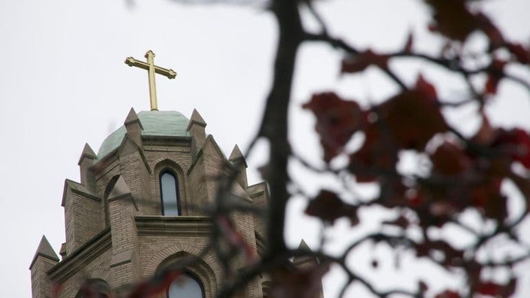 St. Agnes Cathedral located at 29 Quealy Pl, Rockville Centre.  The U.S. Conference of Catholic Bishops has put out a rare “Special Message” condemning the Trump administration’s policies on immigration. Thursday November 13, 2025. 