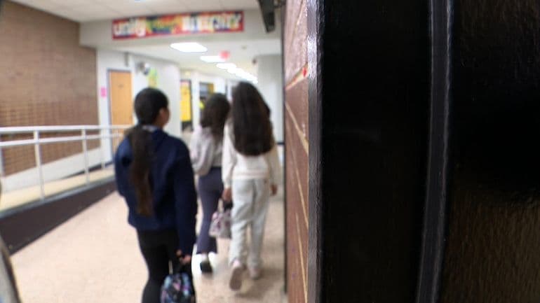 Students in the hallways at the Caroline G. Atkinson Middle school that is part of the Freeport district. Thursday September 17, 2025.