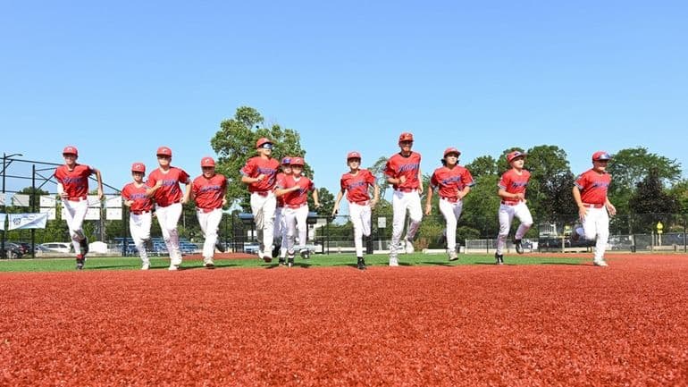 The St. James/Smithtown Little League baseball team practice for the Metro Regional Tournament on Wednesday, July 30, 2025 in St. James.